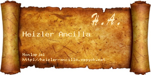 Heizler Ancilla névjegykártya